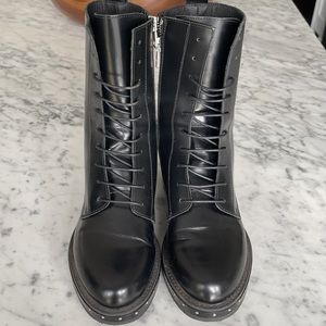 Barney New York Lace Up Combat Boot Sz 5